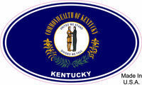 Kentucky State Flag Euro Decal Sticker