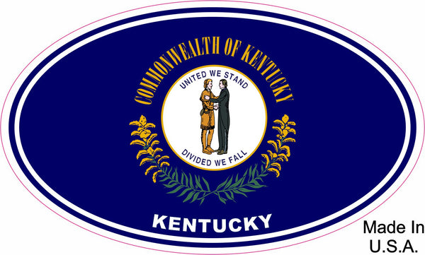 Kentucky State Flag Euro Decal Sticker