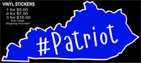 Kentucky #Patriot Vinyl Sticker Decal